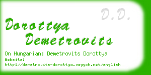 dorottya demetrovits business card